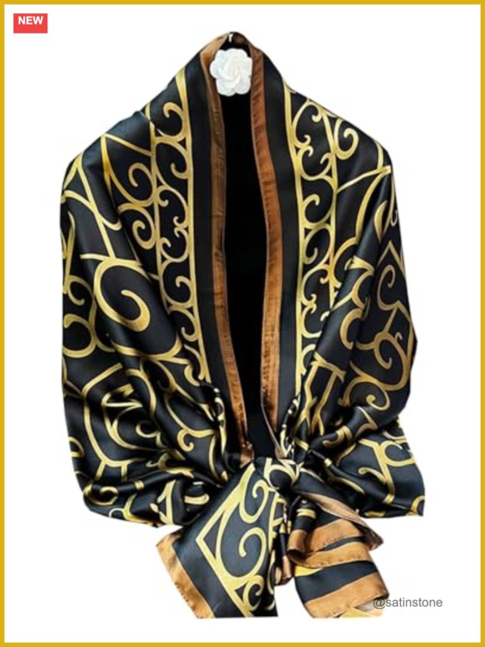 Silky Satin Shawl Wrap Scarf Dressy Long Lightweight Women Formal Evening